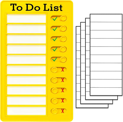 Chore Chart To Do List Adhd Tools for Kids and Adults Sliding Morning Routine Chart for Kids Detachable RV Checklist Board Reusable My Chores Checklist Task Board
