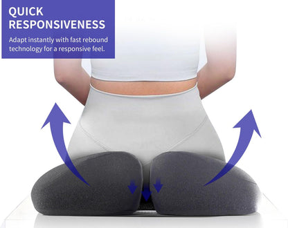 SupremeComfort X-Large Gel Infused Memory Foam Seat Cushion for Office Chair, Kitchen Chair, Car Seats- Elevate Your Seating Experience -Pressure Sore and Tailbone Pain Relief