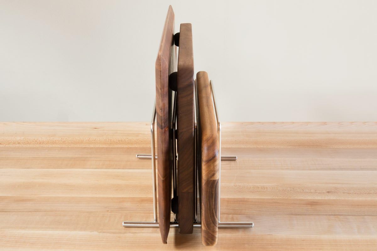 Commercial Cutting Board Rack, Fits 1" Thick Baking Pans and Sheets for Organizer - NSF Stainless Steel, Holds 6 Boards