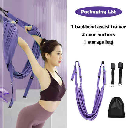 Aerial Yoga Rope for Door,Yoga Door Swing,Leg Stretcher Strap | Stretching Strap,Backbend Training Rope, Flexibility Trainer Stretching Equipment Assist Stretch for Gymnastics