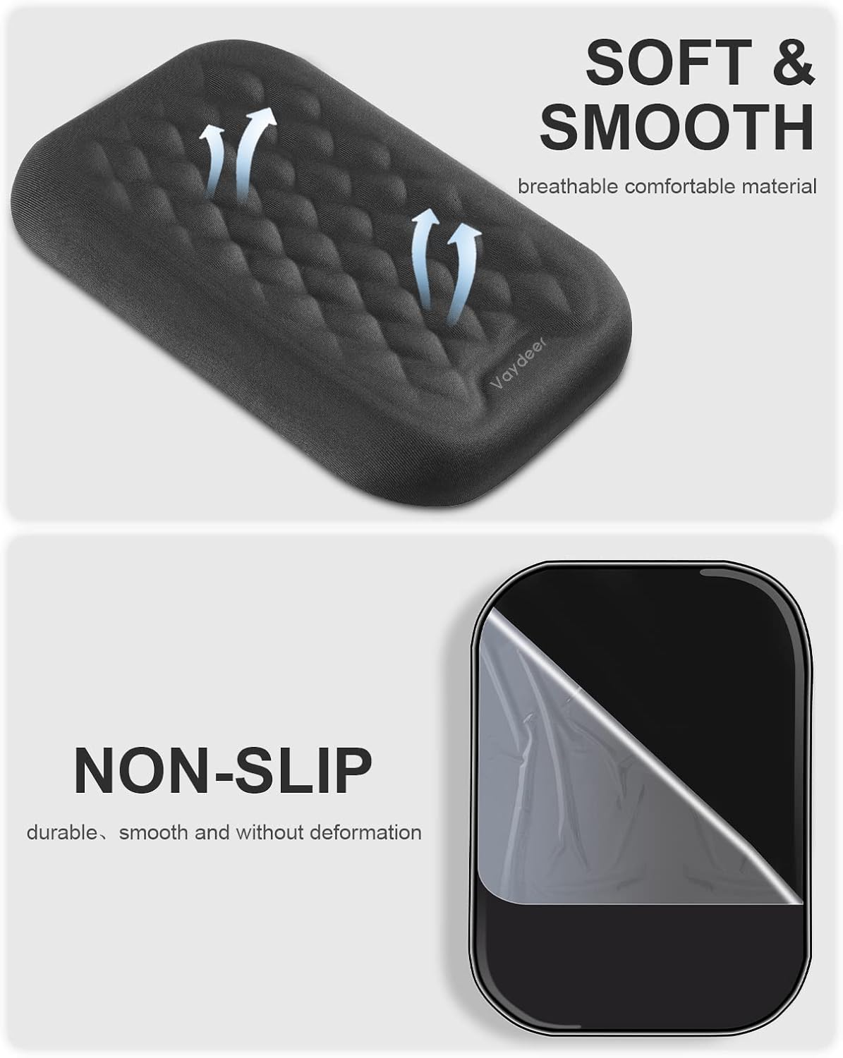Vaydeer 2Pcs Elbow Rest Pad, L-Shaped Wrist Rest, Desk Edge Cushion