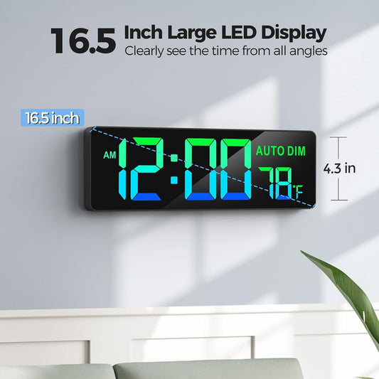 REACHER 16.5" Large Digital Wall Timer Clock with Countdown for Classroom