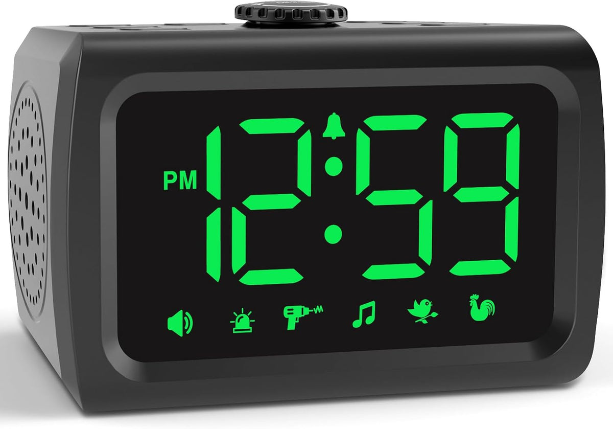 Peakeep 115dB Super Loud Alarm Clock for Heavy Sleepers Adults Teens