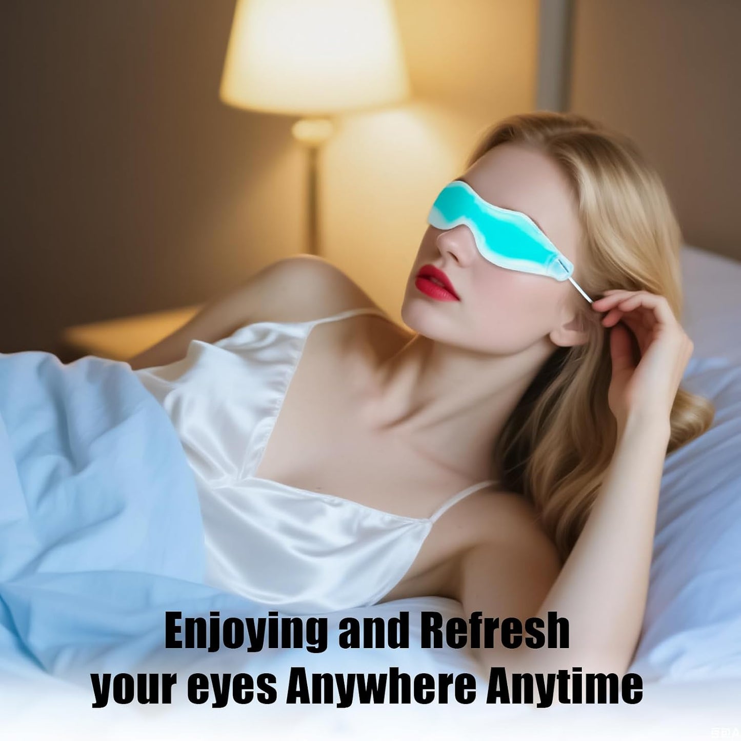 Cooling Eye Mask - Gel Ice Pack Reusable Cooling Eye Pads and Under Patches,Eye Hot Cold Treatment for Redness,Pain Relief Relax.