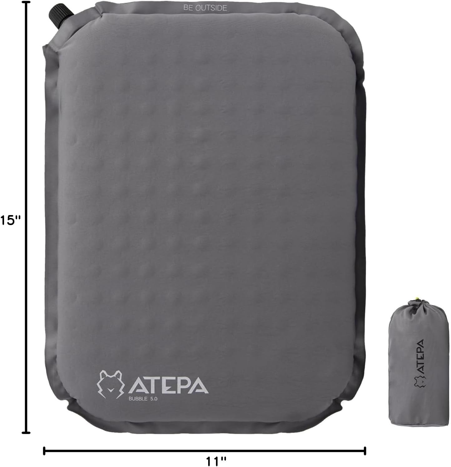 ATEPA Inflatable Seat Cushion | 2" & 2.5" foam core seat pad, Self inflating, Compact, Stadium, Airplane, Travel, Camping, Hiking, Sports events