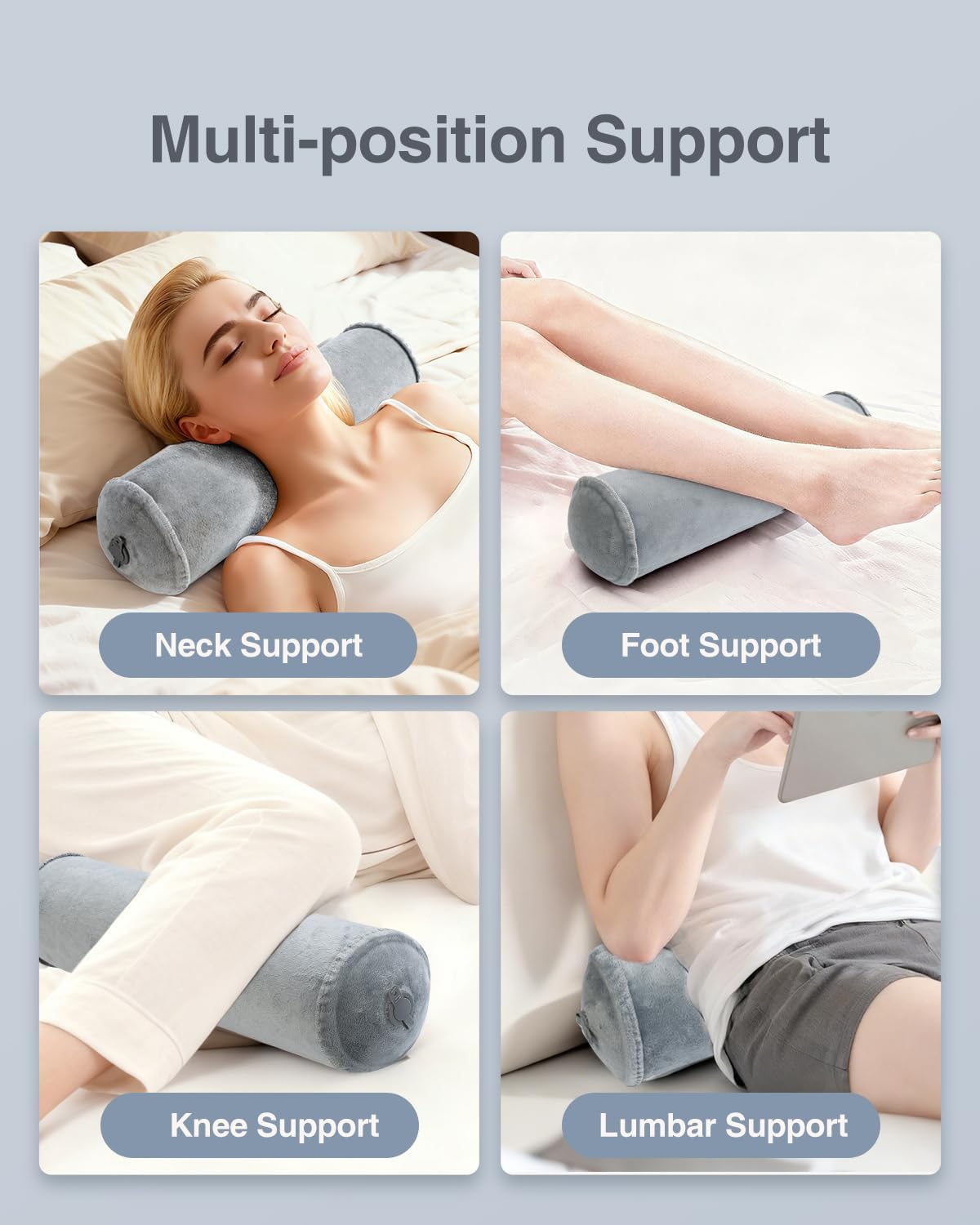 Luxtude Inflatable Neck Roll Pillow for Sleeping, Travel Neck Pillow
