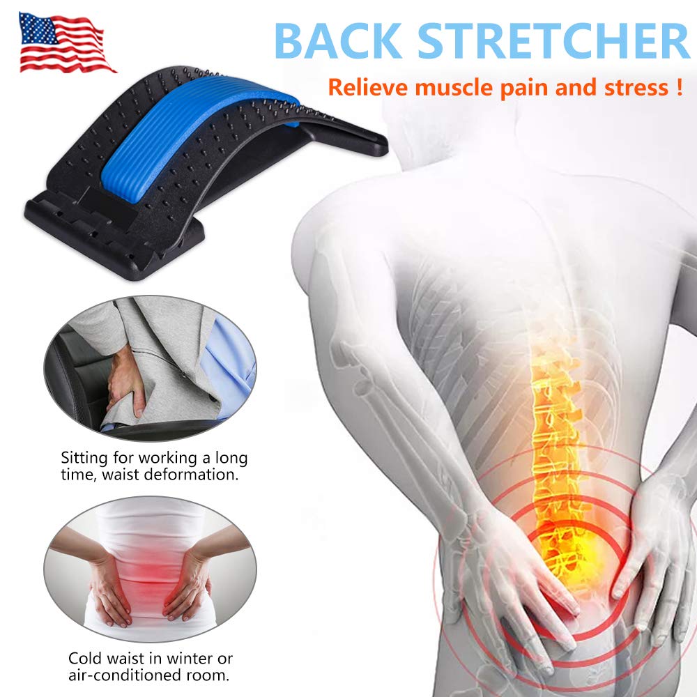 JUMPOW Back Stretcher for Lower Back Pain Relief,3 Level Lumbar Board