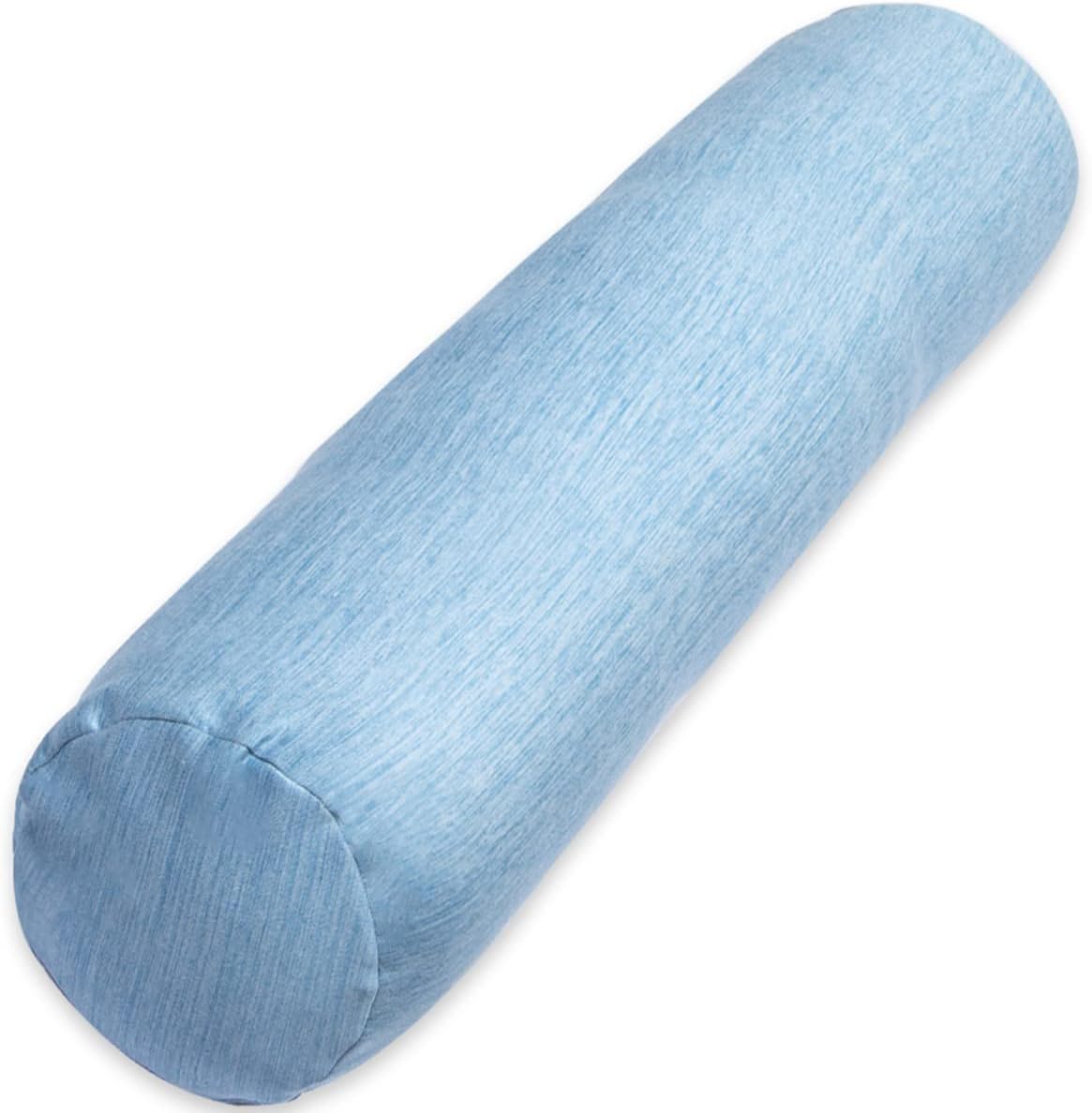 1 MIDDLE ONE Body Pillow for Adults, Bolster Pillow with Removable Velvet Cover, Long Round Cervical Roll Pillow, 35 x 7.87 Inches, Blue