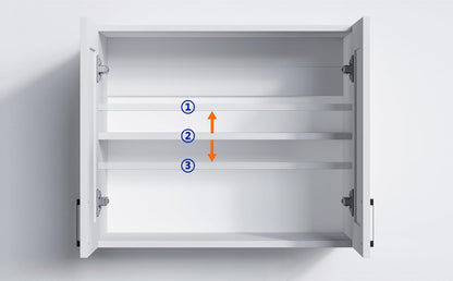 White Laundry Room Cabinets and Storage with 4 Doors and Utility Adjustable Shelf，Gabinetes Para Cocina Cupboard Kitchen Organizers and Storage Pantry Wall Mounted 12.4"D x 47.2"W x 19.7"H