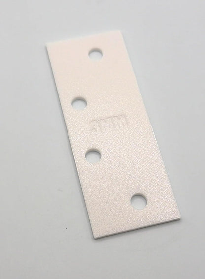 Door Hinge Shims (Set of 3) Hinge Spacer for Interior and Exterior Door Alignment - for 3.5", 4" and 4.5" Standard Hinges (3mm Thick, White, 3.5-inch)
