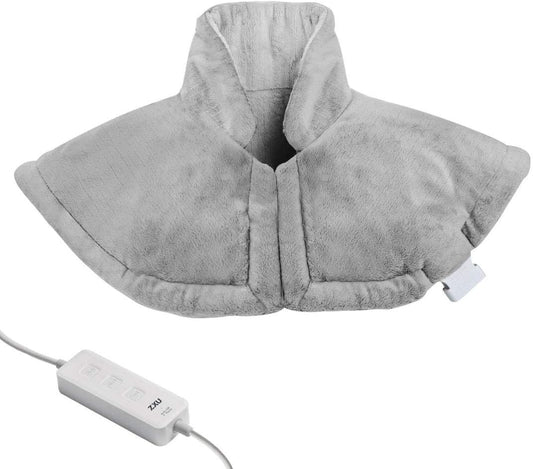 Heating Pad for Neck and Shoulder and Back,Weighted Electric Heated Neck Wrap Warmer with 3 Heat Setting and Moist Heat .20 * 25, Auto Shut Off Electric Neck Heat Pad, Machine Washable