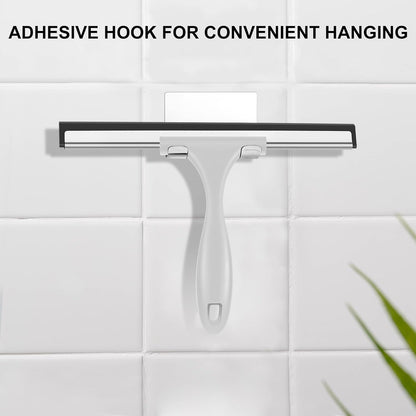 SetSail Squeegee for Shower Glass Door, 10 Inches, Black | Stainless Steel Shower Squeegee for Glass Doors, All-Purpose Window Squeegee for Shower Mirror Bathroom Car Window Cleaning