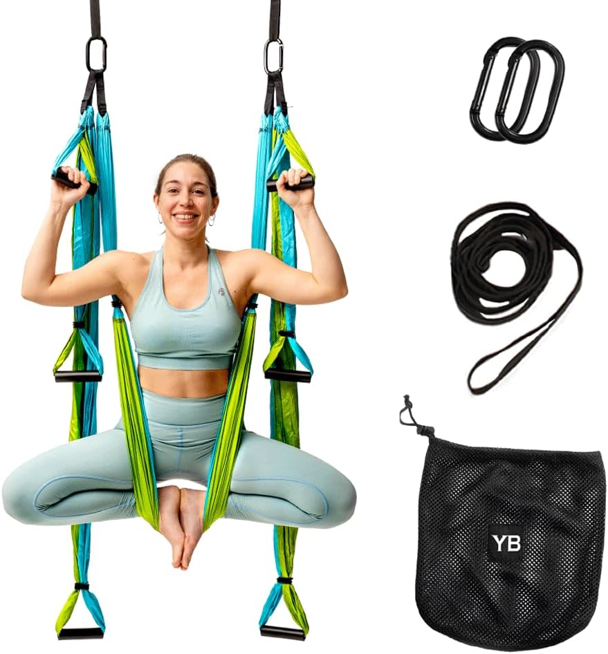 Swing Set for Back Pain Relief & Inversion Therapy | Easy setup indoor or outdoor, Adjustable straps, 600lb capacity, Carrying bag included, Free online tutorials