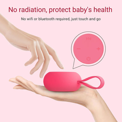 Jaroco Portable Baby Sound Machine [White Noise for Babies Kids Adults][Sleep Soother][12 Soothing Sounds] 15 Hours Battery Life, Registry Gift,Shower,Clips on Baby Stroller Rose