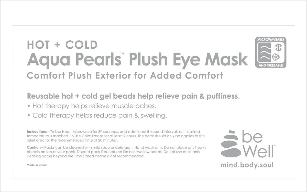 Cooling Eye Mask Reusable Gel Eye Mask for Puffy Eyes,Ice Eye Mask Cold Eye Mask Frozen with Plush Backing for Headache,Migrain,Stress Relief-Color Black