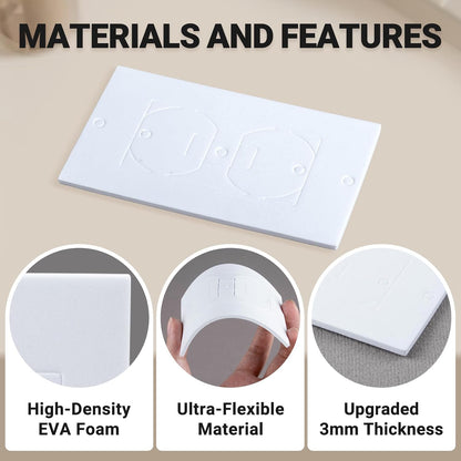 CARGEN Outlet Insulation Foam Pads Wall Draft Sealers 3mm EVA 30PCS Single | High-density flexible buffer requires no manual cutting; punch out unwanted sections for a custom fit