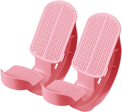 2 Pieces Foot Stretcher Rocker Calf Exercise Stand Ankle Tilting Tendon Board Plantar Massage Fitness Pedal Ergonomic PP Material Suitable for Yoga Ho, red