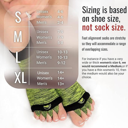My Happy Feet Foot Alignment Socks with Toe Separators