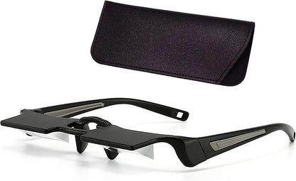 Lazy Glasses Laying Down Light Prism Glasses 90°Angle Prism Glasses Neck Relaxer for Lying down Reading and Watching