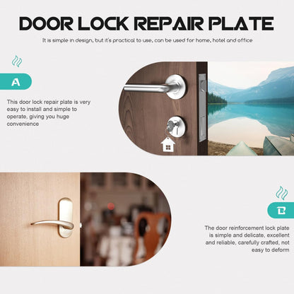 Mikikit Door Plate Repair Door Knob Filler Plate Stainless Steel Easy Peel Stick Installation