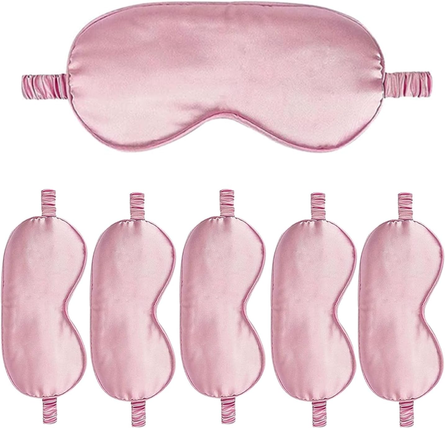 6PACK Silk Sleep Mask Satin Eye Masks Blackout Silky Eyeshade Cover Soft Blindfold Eyeshades for Women Sleeping Travel Gift