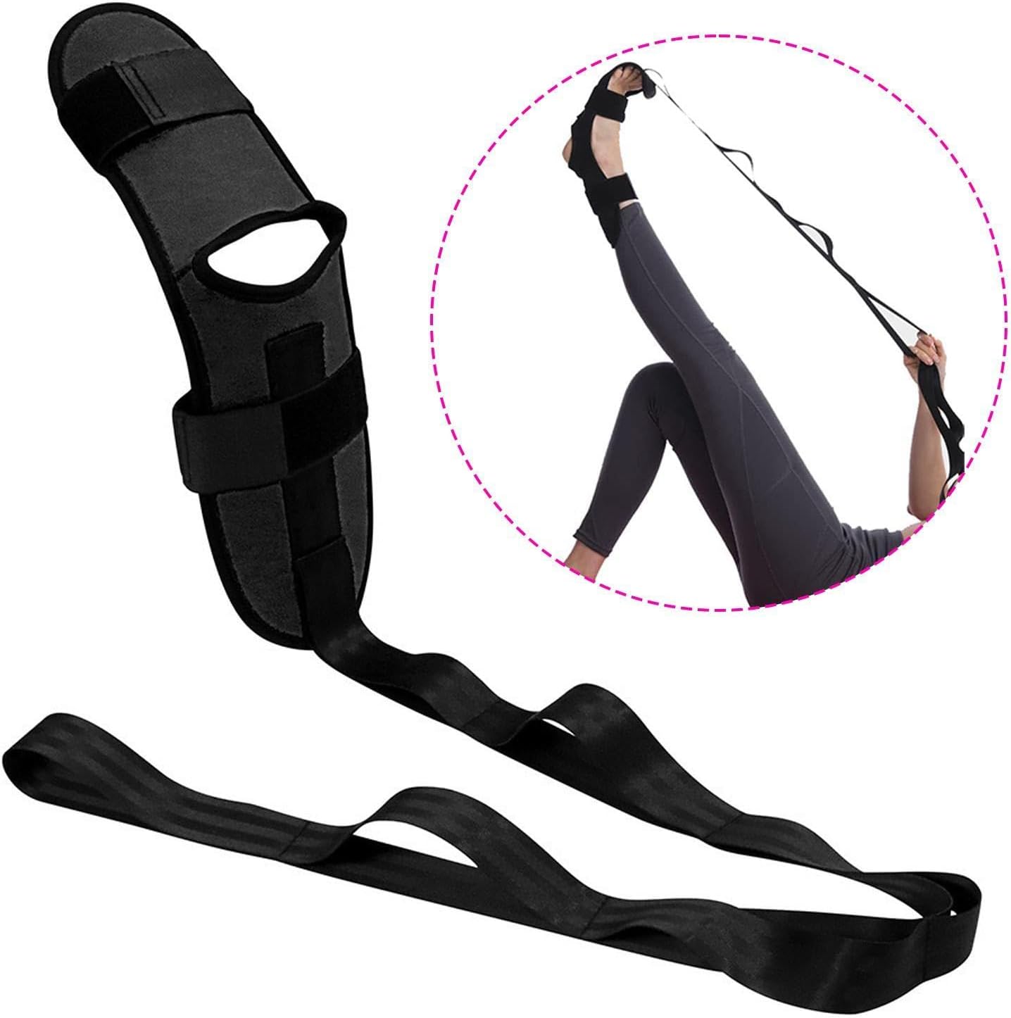 Stretching Strap with Loops for Foot And Calf Attachable Exercise Stretcher Strap Adjustable for Flexibility Mobility Pilates