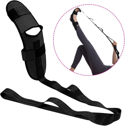 Stretching Strap with Loops for Foot And Calf Attachable Exercise Stretcher Strap Adjustable for Flexibility Mobility Pilates