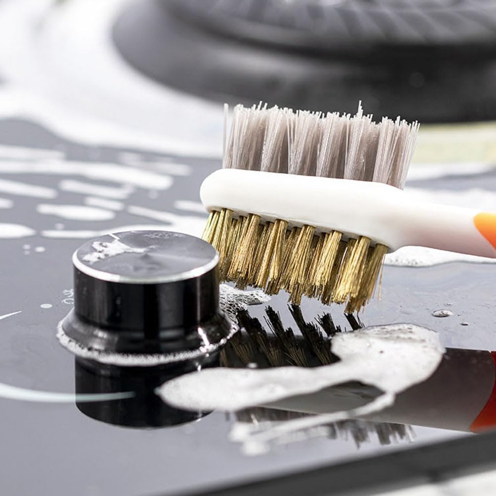 Alipis 3 Pack Gas Stove Cleaner Brush Double Ended Stovetop Cleaning Brush for Gas Burners Wire for Cleaning Pots Range Hood Sink Kitchen Countertops Home Restaurant Use