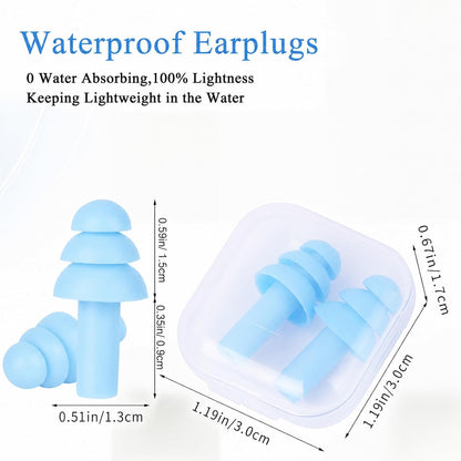 24 Pairs Black Ear Plugs Bulk NRR 29dB Reusable Silicone Ear Plugs with Plastic Cases Soft Foam Plug for Sleeping Noise Cancelling Concerts Shooting Swimming Noise Reduction