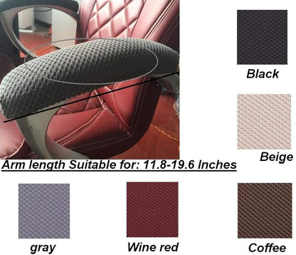 Isccdy Soft Chair Arm Pad Covers Over,Simple Durable Washable Office Chair Armrest Slipcovers Covers Pads (2 Pcs/Set) (Beige)