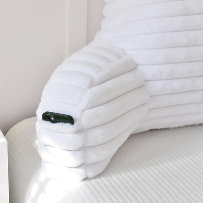 Large Reading Pillow for Adults, Back Support Pillow for Sitting Up in Bed with Arms, Couch for Lounging Bedrest, Pink