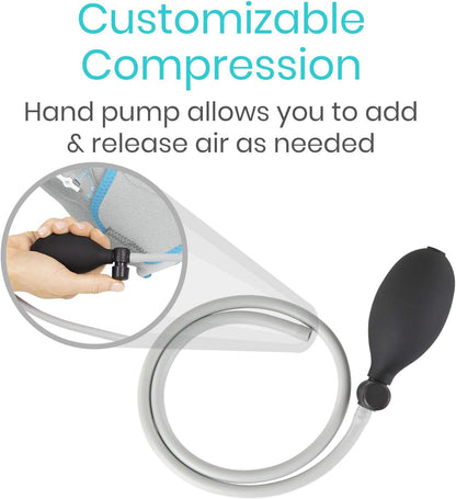 Vive Compression Ankle Ice Pack Wrap for Foot Pain Relief - Soft Cold Brace for Recovering Injuries - Support for Swelling, Sprains, & Fractures - Filled with Reusable Gel, Fits Small & Large Feet | For Recovering Injuries - Support for Swelling,