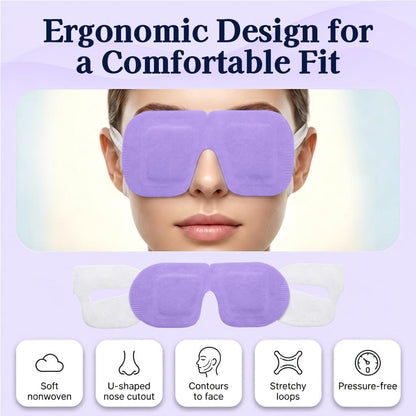 30 Pack Self-Heating Steam Eye Masks for Dry Eyes: Moist Heat Warm Compress