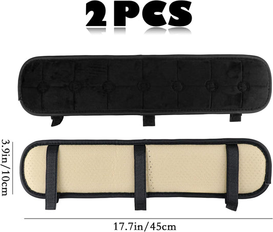 2 PCS Chair Armrest Pads, Soft Velvet Cushion Covers for Office Gaming Chairs, Breathable Elbow Support Universal Fit, Slip-On Armrest Covers for Desk Chair