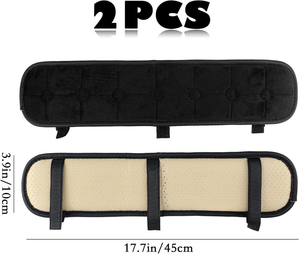 2Pcs Chair Armrest Pads, Soft Velvet Cushion Covers
