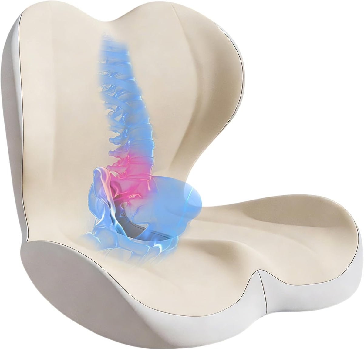 Seat Cushion for Office Chair, Ergonomic Cushion with Lumbar Support Pillow