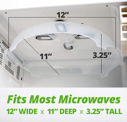HOVER COVER Magnetic Microwave Splatter Cover for Food - 12-Inch - Gray | BPA-Free Lid, Vented Plate Guard with Steam Vents, Anti-Splash Microwave Lid, Dishwasher Safe, Space-Saving Magnetic Storage