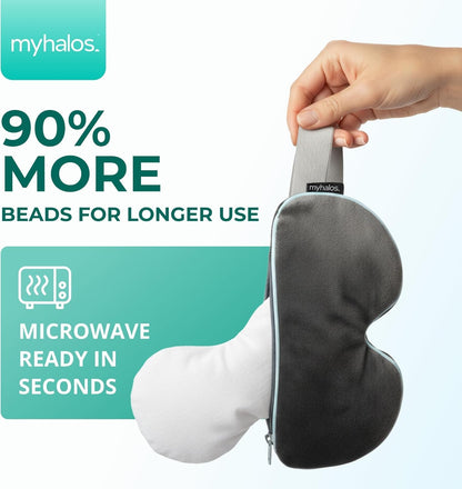 MyHalos Heated Eye Mask, Warm Compress for Dry Eyes, Blepharitis & MGD | Soothing Relief for Dry, Irritated Eyes, Soothes MGD, Moist Heat, Reusable & Microwavable Safe, Warm Eye Compress