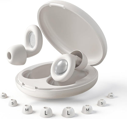 Reusable Sleep Noise-Canceling Earplugs, High-Fidelity Hearing Protection Earplugs, Ideal for Concerts, Travel, Library, Sleep, and Deep Focus Work | 20-35dB Noise Reduction(White)
