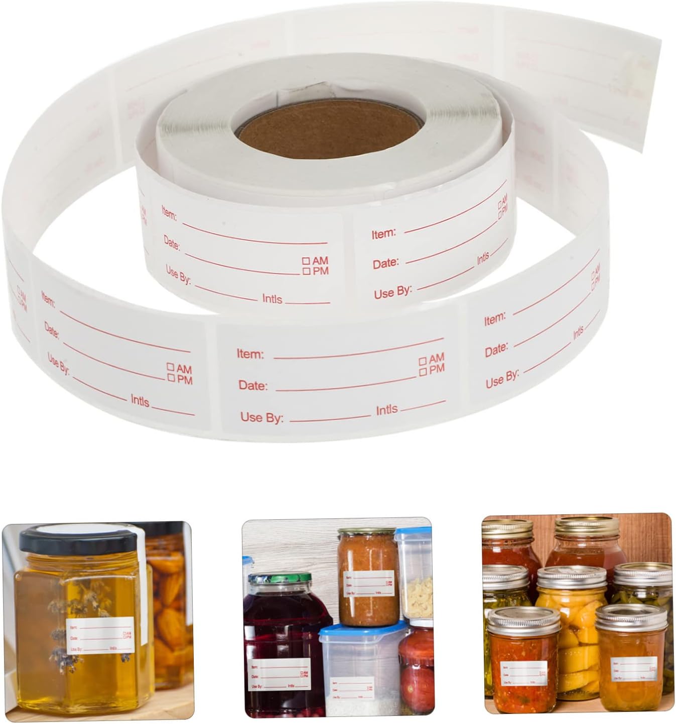 SHINEOFI Removable Food Date Labels for Kitchen Containers Pantry Freezer Canning Meal Prep Organization Stickers