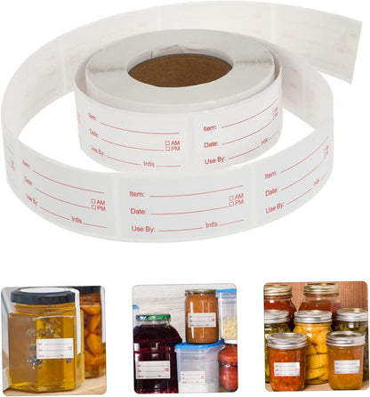 SHINEOFI Removable Food Date Labels for Kitchen Containers Pantry Freezer Canning Meal Prep Organization Stickers