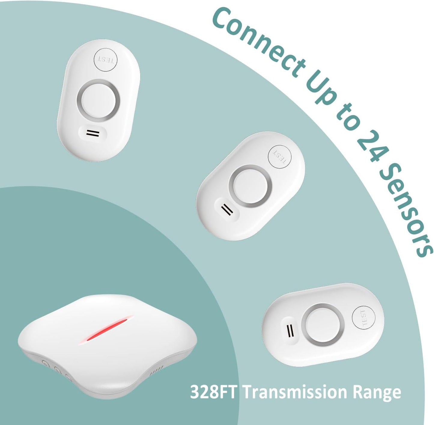 WiFi Water Leak Detector for Home with App Alert, 2.4Ghz Gateway + 6 Sensor | 120dB Water Flood/Drip Alarm for Basement/Kitchen/Bathroom/Toilet/Laundry Room,Under Sink/Pipe/Faucet Leakage Detection