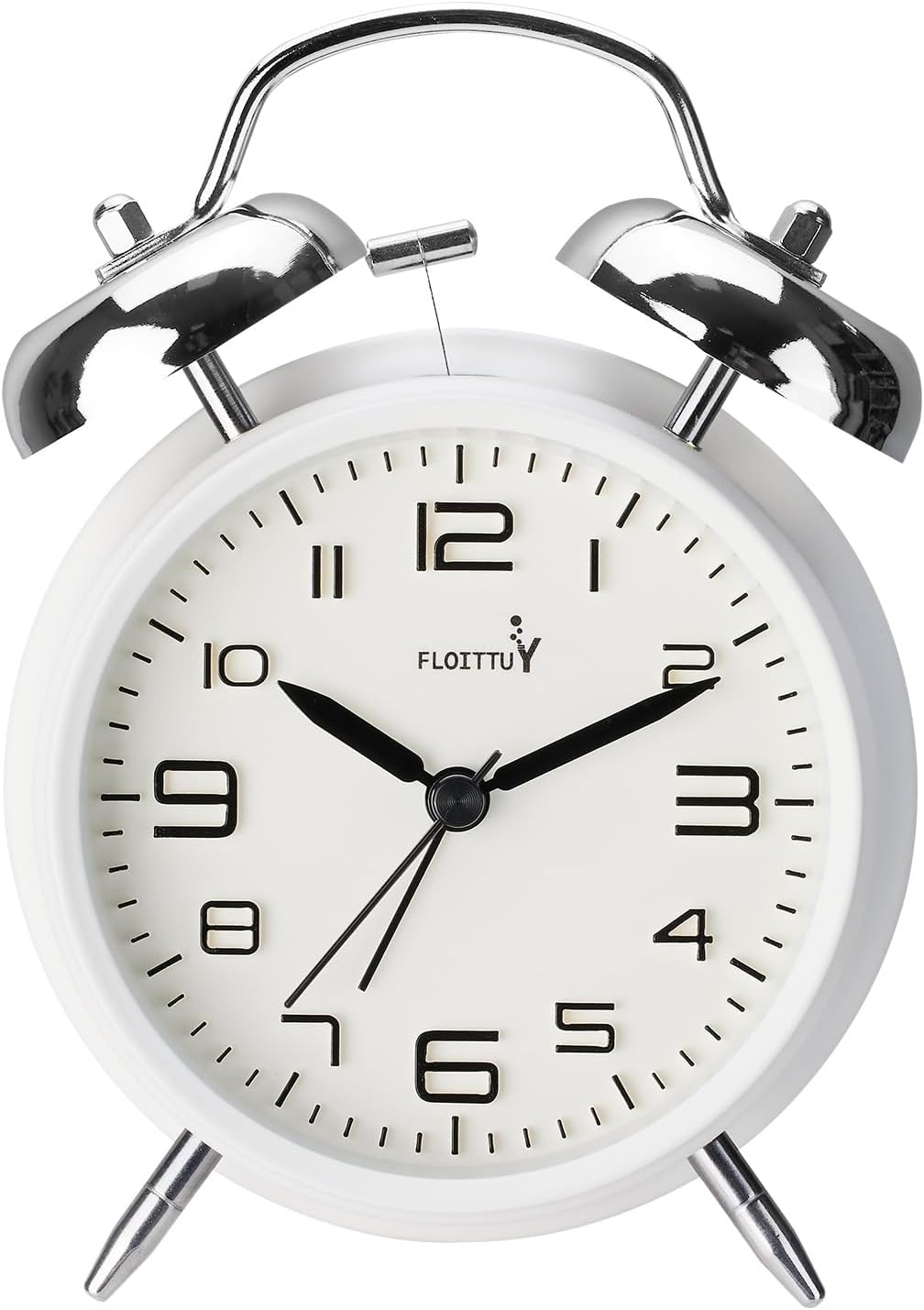 FLOITTUY Loud Alarm for Deep Sleepers 4'' Twin Bell Alarm Clock with Backlight for Bedroom and Home Decoration(Green)