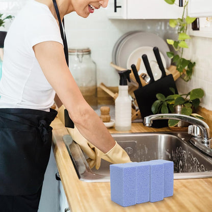 Magic Blackstone Griddle Scraper，4 Pack Gray Stone Cleaning Block Clean Brick for Grill, Removing Stains BBQ，Pool, Racks, Baking Steel, Oven, Flat Top Cookers, Utensils, Exfoliation Dead Skin, Toilet