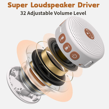 Portable Sound Machine Mini White Noise Machine Baby Shushing Brown Noise Machine with 30 Soothing Sounds for Kids Adults Dogs Auto-Off Timer 32 Volume Levels Sleep Machine for Home Office Privacy