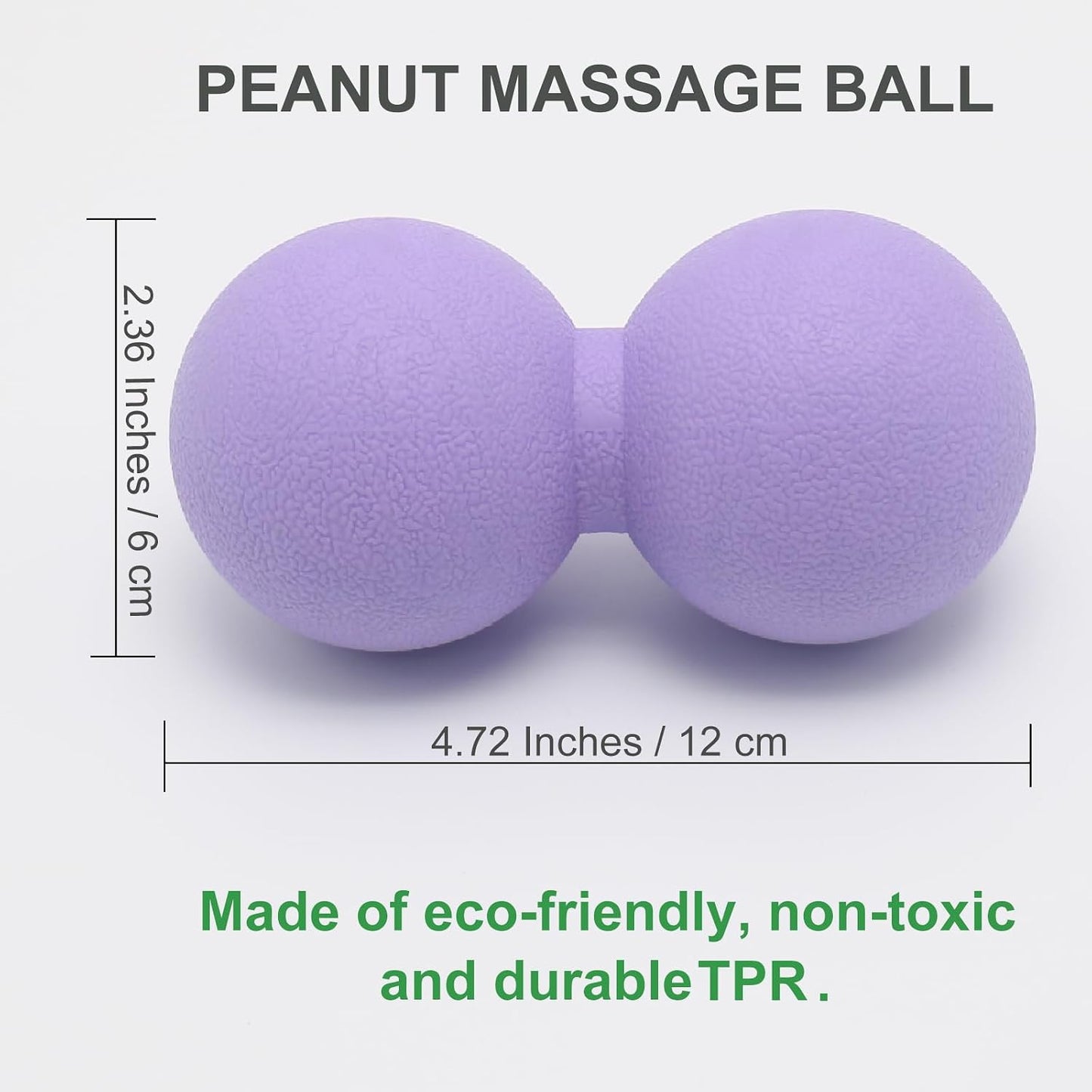 Hard Peanut Massage Ball, Double Lacrosse Massage Ball. Deep Tissue Massage Roller Mobility Ball for Physical Therapy Myofascial Release Muscle Relaxer Acupoint Massage (Blue) | Mobility Massager Tool for Deep Tissue Physical Therapy Myofascial Release