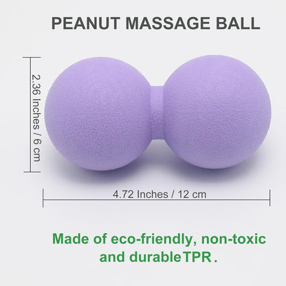 Hard Peanut Massage Ball, Double Lacrosse Massage Ball. Deep Tissue Massage Roller Mobility Ball for Physical Therapy Myofascial Release Muscle Relaxer Acupoint Massage (Blue) | Mobility Massager Tool for Deep Tissue Physical Therapy Myofascial Release