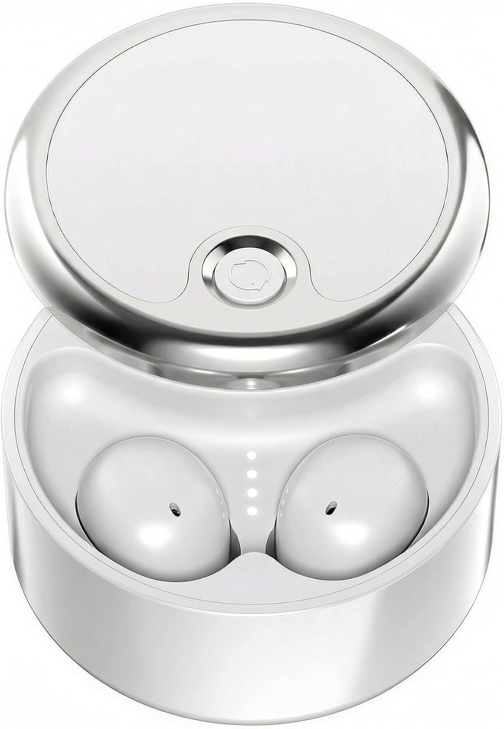 Wireless Bluetooth Sleep Earbuds for Side Sleepers - Lunar White | Miniature low profile fit, Stay-in architecture, Noise reduction, Twist open charging case, Wide device compatibility