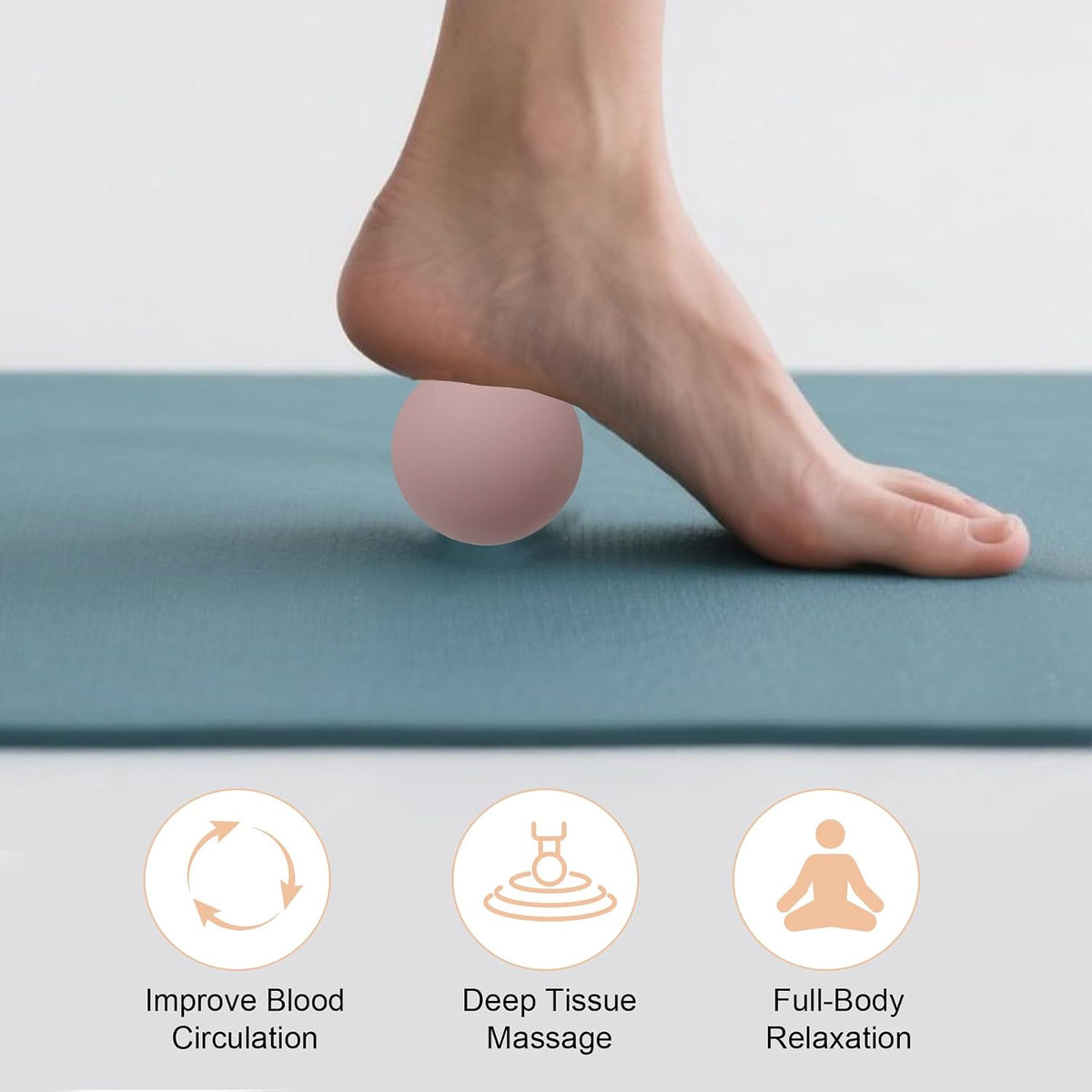 4PCS Massage Ball Set, Massage Roller for Plantar Fasciitis Relief Foot Pain Therapy, Heel Spur, Trigger Point, Back, Arm, Neck, Sore Muscle, Shoulder, Leg Circulation Roller