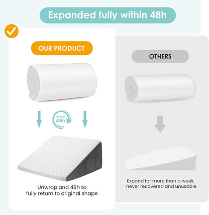 Cozymaker 10-inch Adjustable Leg Elevation Pillows for Swelling Pain Relief